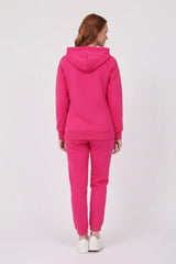 Dames Hoodie - Trainingspak, Driedraads Stof — Fuchsia