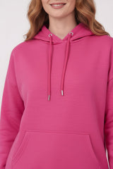 Dames Hoodie - Trainingspak, Driedraads Stof — Fuchsia