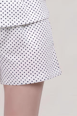 Kurzarm - Pyjama - Set Mit Punktmuster – Grau