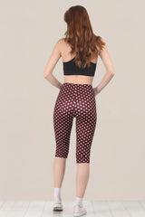 Bruine Capri - Legging Met Stippen