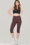 Bruine Capri - Legging Met Stippen