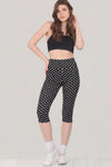 Zwarte Capri - Legging Met Stippen