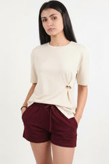 Blouse Met Accessoiredetail – Off‑White