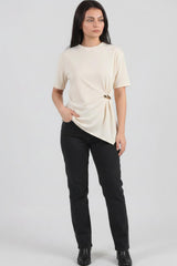 Blouse Met Accessoiredetail – Off‑White