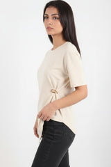 Blouse Met Accessoiredetail – Off‑White