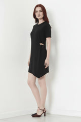 Korte Jurk Met Accessoiredetail – Zwart