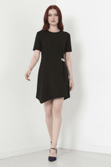 Korte Jurk Met Accessoiredetail – Zwart