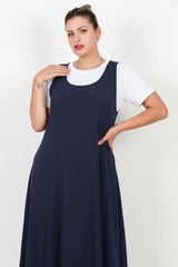 Salopetjurk — Navy (Plusmaat)
