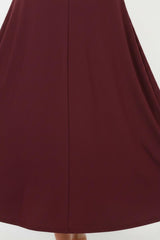 Salopetjurk Met T‑Shirt — Bordeaux (Plusmaat)