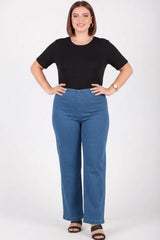 Denim Jeans Met Wijde Pijpen – Grote Maten