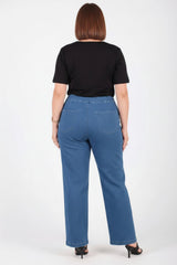 Denim Jeans Met Wijde Pijpen – Grote Maten