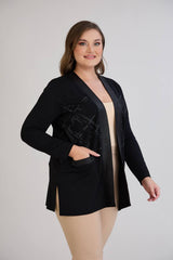 Oysho Strickjacke Große Größen – Schwarz