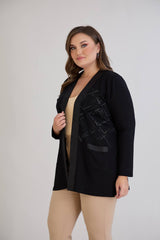 Oysho Strickjacke Große Größen – Schwarz