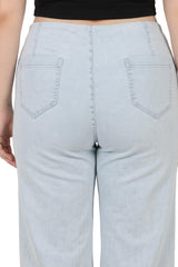 Wide - Leg - Jeans, Große Größen — Eisblau