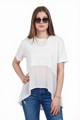 Blouse Met Tencel - Detail - Ecru
