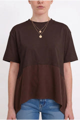 Damesblouse Met Tencel - Detail - Bruin
