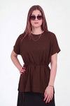 Braune Bluse Aus Oysho‑Stoff Mit Steinverzierung