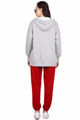 Shalwar‑Broek Met Zijstrik — Rood