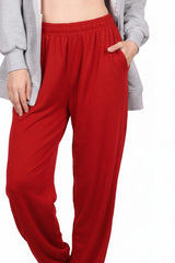 Shalwar‑Broek Met Zijstrik — Rood