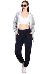 Side - Tie Shalvar Trousers — Navy