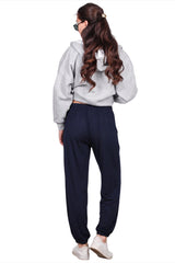 Side - Tie Shalvar Trousers — Navy