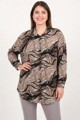 Blouse Met Dessin - Grote Maten, Multicolor