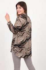 Blouse Met Dessin - Grote Maten, Multicolor