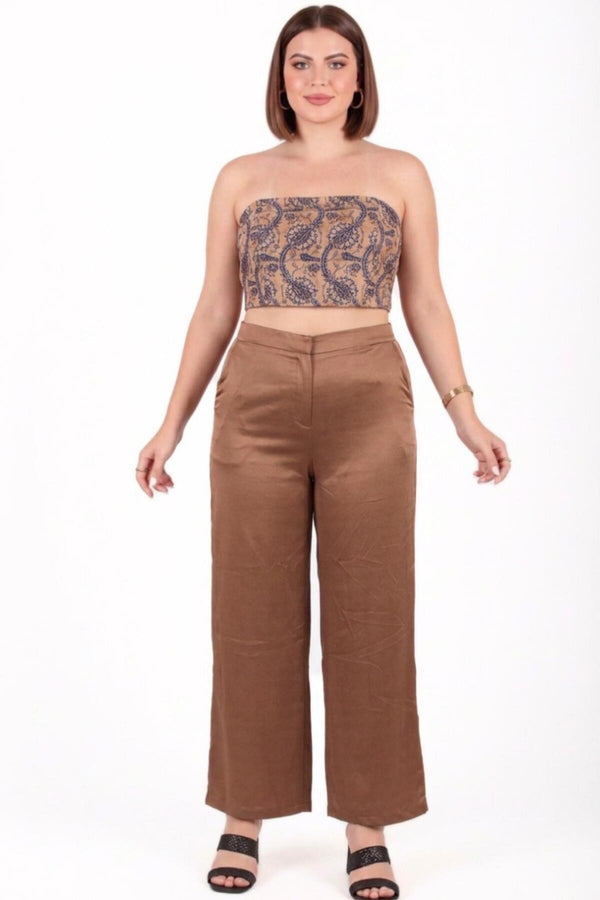 Satijnen 3 - Delige Set — Grote Maten, Beige
