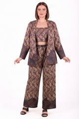 Satijnen 3‑Delige Plus - Size Set — Kaneel