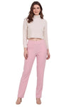 Wijdvallende Broek Met Elastische Taille, Roze