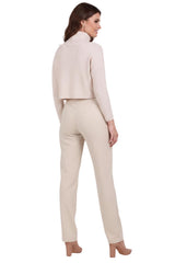 Wijdvallende Broek Met Elastische Taille, Stone