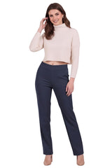 Wijde Broek Met Elastische Taille — Indigo