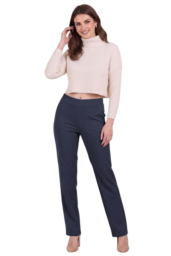 Wijde Broek Met Elastische Taille — Indigo