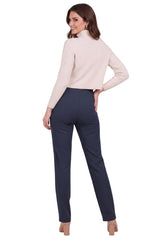 Wijde Broek Met Elastische Taille — Indigo