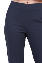 Wijde Broek Met Elastische Taille — Indigo