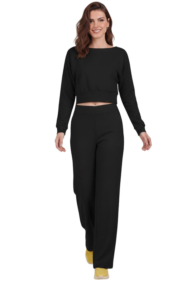 Dames Çimalı Wijde - Pijp Broek Met Elastische Taille Zwart