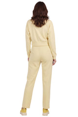 Wijde Broek Met Hoge Taille, Elastische Taille En Voorplooi — Geel