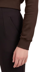Cropped Top Met Boothals En Boord Aan De Zoom — Bruin