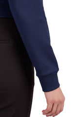 Cropped Top Met Boothals En Bandzoom, Marineblauw