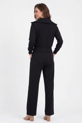 Tweedelige Set Met Korte Zip - Top – Zwart
