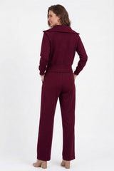Tweedelige Set Met Korte Zip - Top – Bordeaux
