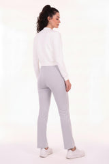 High‑Waist Bootcut Legging — Grijs