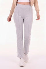 High‑Waist Bootcut Legging — Grijs
