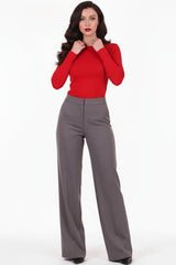 Lycra - Rundhals - Top, Rot
