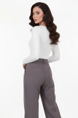 Stone Stretch Ronde Hals Top