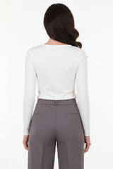 Stone Stretch Ronde Hals Top