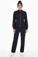 Zwart Tweedelig Set Met Taillebanddetail
