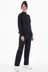 Zwart Tweedelig Set Met Taillebanddetail