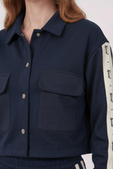 Two - Piece Set With Parachute Trim And Pockets — Navy