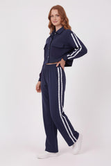 Two - Piece Set With Parachute Trim And Pockets — Navy
